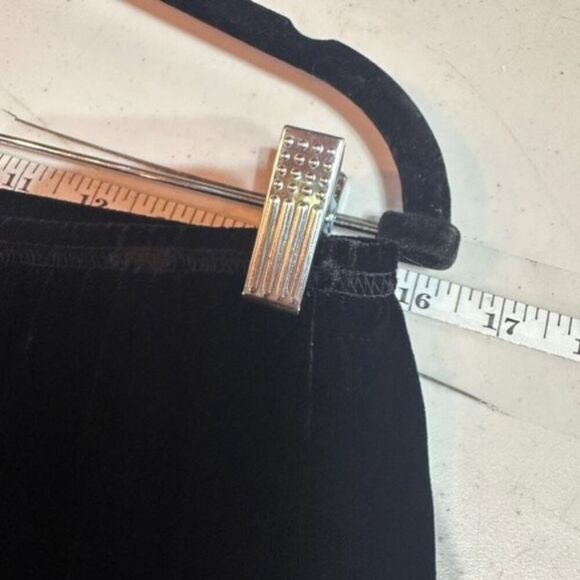 Vintage Tailor B. Moss Witchy Goth Velvet Silk Blend Midi Skirt Black Size 8 90s - Picture 10 of 11